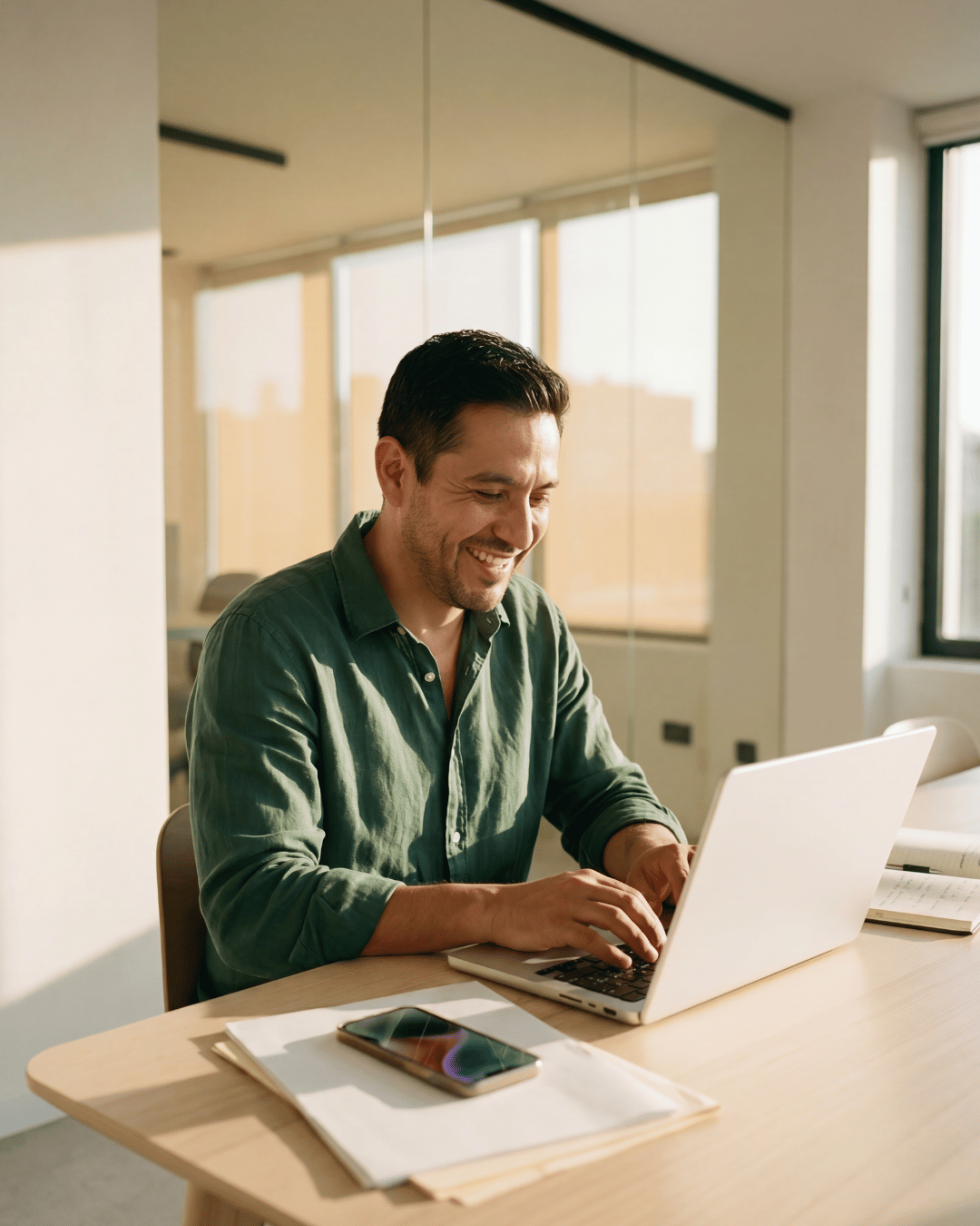 Professional working on a laptop